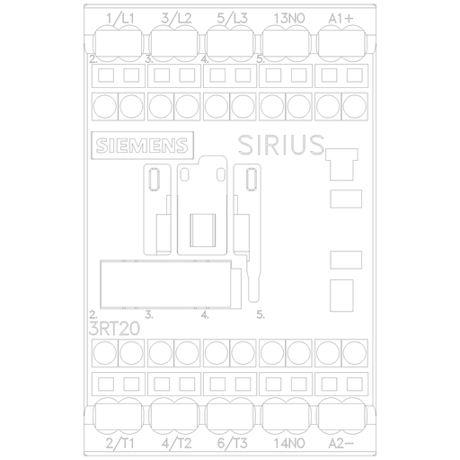 Product image for Siemens 3RT20172BB41 CONTACTOR S00 12A