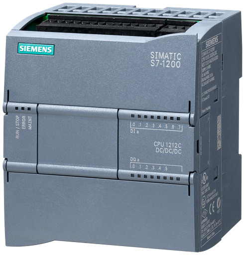 Product image for Siemens 6ES7212-1AE40-0XB0 24 VDC 400 mA 2-Analog Input 8-Digital Input/6-Digital Output Automation CPU