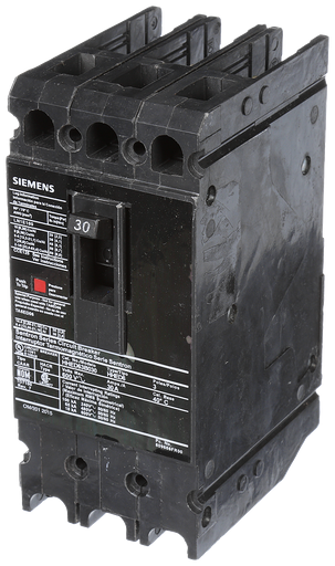Product image for Siemens HHED63B030 3-Pole 30 Amp 600 VAC 18 kA Molded Case Circuit Breaker