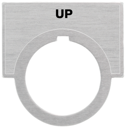 Product image for Siemens 52NL09 2 x 1-7/16 Inch Up Brushed Aluminum Large Push Button Legend Plate
