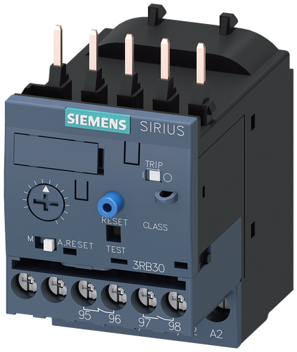 Product image for Siemens 3RB30161TB0 690 VAC 4 to 16 Amp 3-Pole 1NO 1NC Electronic Solid State Overload Relay