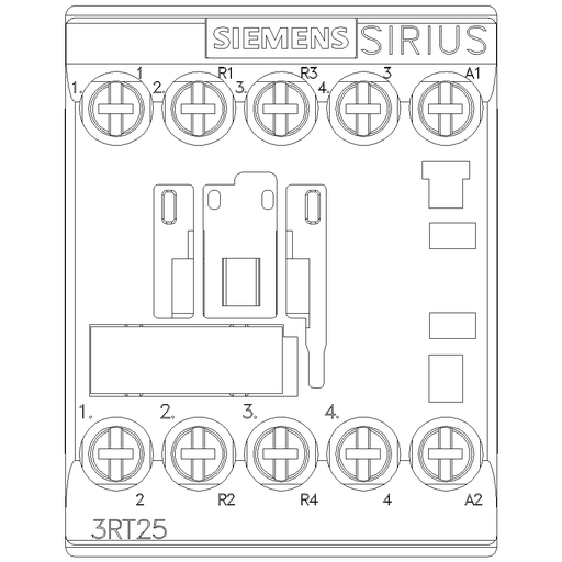 Product image for Siemens 3RT25161AK60 CONTACTOR S00 9A 1