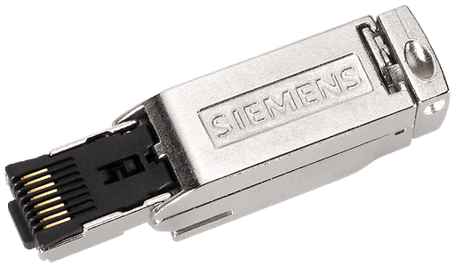 Product image for Siemens 6GK19011BB112AB0 4 x 2 Inch IE FC RJ45 180 Degrees 10-Pieces Plug Connector