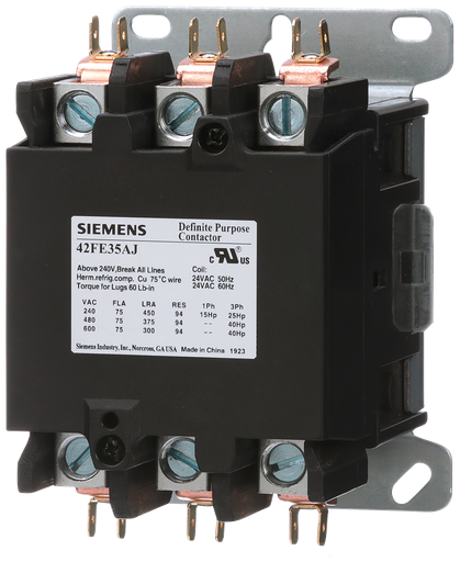 Product image for Siemens 42FE35AF Contactor, 42DP,75A,3P