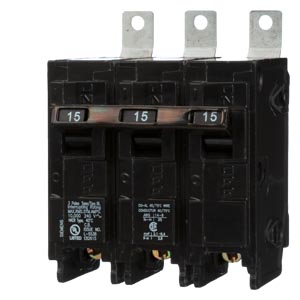 Product image for Siemens B315 3-Pole 15 Amp 240 Volt 10 K Circuit Breaker