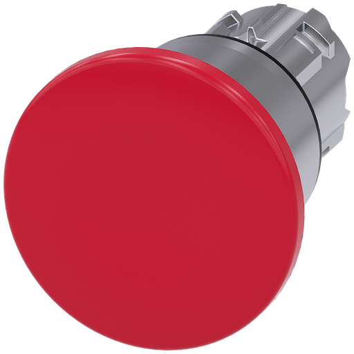 Product image for Siemens 3SU10501BA200AA0 22.3 mm Red Metal IP66/67/69 Non-Illuminated Push Button