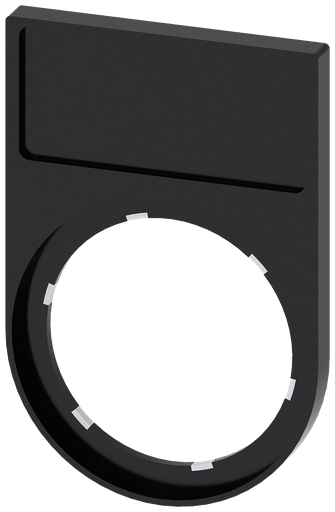 Product image for Siemens 3SU19000AG100AA0 12.5 x 27 mm Black Plastic Round Label Holder