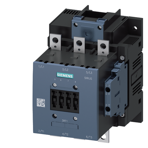 Product image for Siemens 3RT1054-6AF36 110 to 127 VAC 115 Amp 100 Hp 3-Phase 3-Pole 2NO 2NC Screw Terminal IEC Contactor