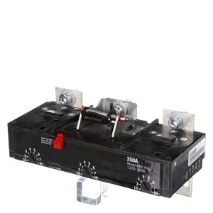 Product image for Siemens JD63T250 3-Pole 250 Amp 600 VAC 25 kA Molded Case Circuit Breaker Trip Unit