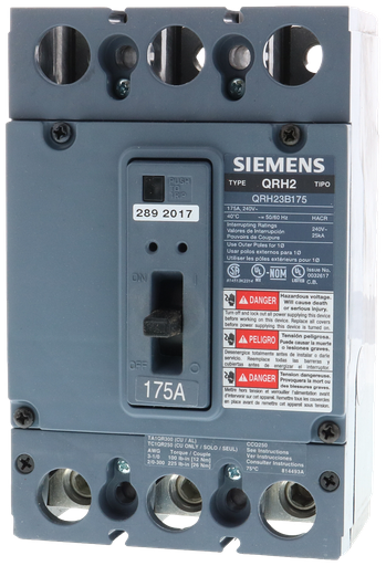 Product image for Siemens QRH23B175 QR MCCB,25kA@2