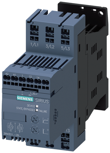 Product image for Siemens 3RW30182BB14 SOFTSTART, 17A,3/3