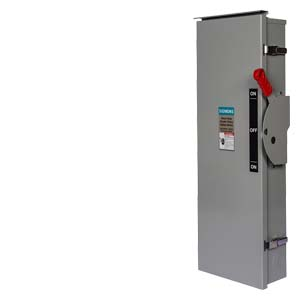Product image for Siemens DTNF324R 240 VAC/250 VDC 200 Amp 3-Pole 3-Wire NEMA 3R Heavy Duty Non-Fusible Safety Switch