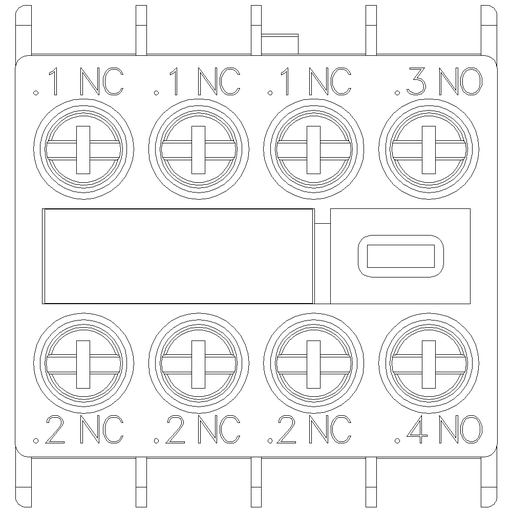 Product image for Siemens 3RH29111HA13 AUX. SWITCH 1NO+3N