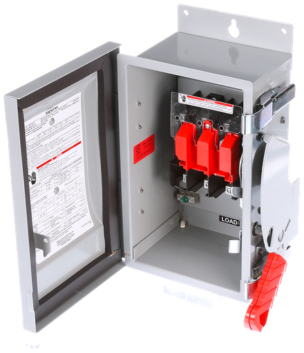 Product image for Siemens HNF362J 240/480/600 VAC 250/600 VDC 60 Amp 3-Pole 3-Wire NEMA 3R/3S/12 Heavy Duty Non-Fusible Safety Switch