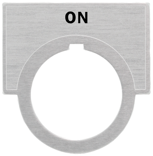 Product image for Siemens 52NL11 2 x 1-7/16 Inch On Brushed Aluminum Large Push Button Legend Plate