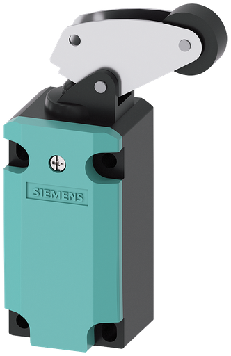 Product image for Siemens 3SE51120CF01 M20 x 1.5 Metal 1NO 1NC Snap Action Angular Roller Lever Limit Switch