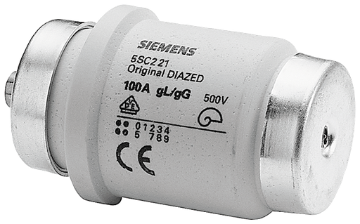 Product image for Siemens 5SC221 DIAZED FUSE LINK,100A,AC