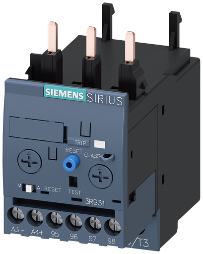 Product image for Siemens 3RB31234PB0 690 VAC 1 to 4 Amp 3-Pole 1NO 1NC Electronic Solid State Overload Relay
