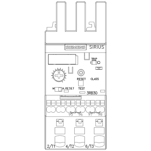 Product image for Siemens 3RB30261VE0 OVERLOAD S.S. CL10