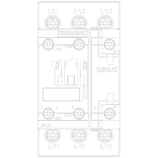 Product image for Siemens 3RT20231NB30 CONTACTOR S0 9A 21