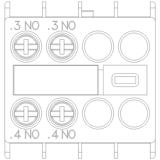 Product image for Siemens 3RH29111HA20 AUX. SWITCH 2NO FO