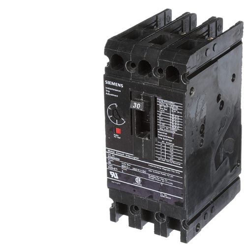 Product image for Siemens ED63A030 600 Volt 30 Amp 3-Pole Circuit Breaker with ETI Lugs
