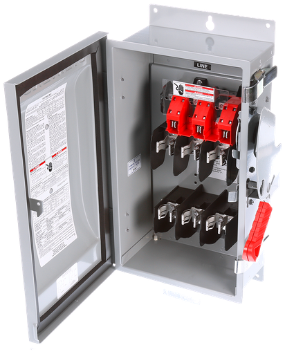 Product image for Siemens HF361J 480/600 VAC 250 VDC 30 Amp 3-Pole 3-Wire NEMA 12 Heavy Duty Fusible Safety Switch