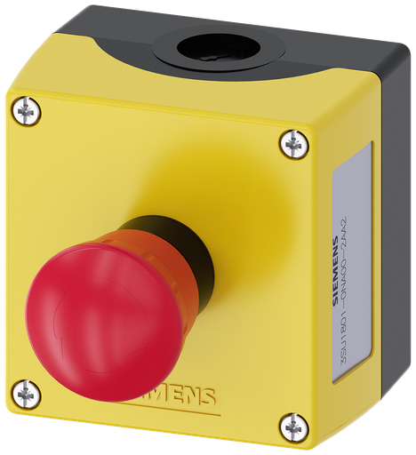 Product image for Siemens 3SU18010NA002AA2 ENC PLASTIC,EMERG STOP TWIST-RELEASE,1NC