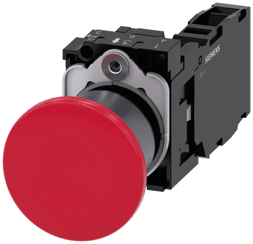 Product image for Siemens 3SU11301BA201FA0 MUSHROOM PUSHB