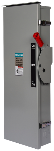 Product image for Siemens DTNF361R 600 VAC/250 VDC 30 Amp 3-Pole 3-Wire NEMA 3R Heavy Duty Non-Fusible Safety Switch