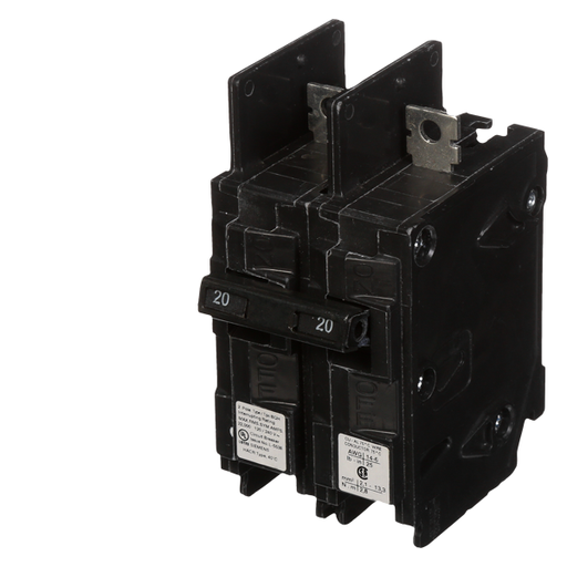 Product image for Siemens BQ2B020H 120/240 Volt 20 Amp 22 Kaic 2-Pole Type BQH Molded Case Circuit Breaker