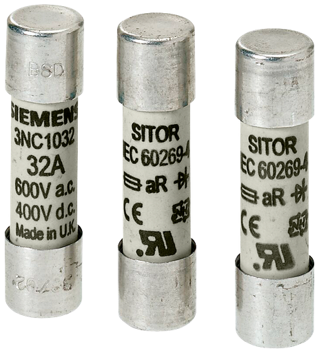 Product image for Siemens 3NC1006 6 Amp 600 VAC/700 VDC Class AR Cylindrical Fuse