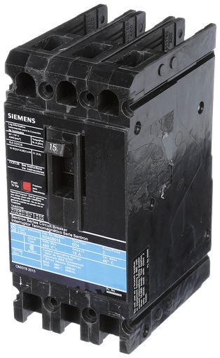 Product image for Siemens ED43B015 3-Pole 15 Amp 480 VAC 18 kA Circuit Breaker Lug