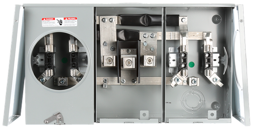 Product image for Siemens UA2717-YPZA 600 VAC 200 Amp 1-Phase 3-Wire 4-Jaw 2-Position Horn Bypass Ringless Meter Mounting Equipment
