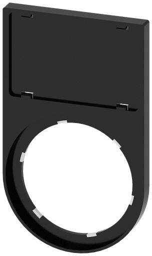 Product image for Siemens 3SU19000AS100AA0 17.5 x 27 mm Black Plastic Flat Round Label Holder