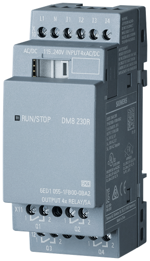 Product image for Siemens 6ED10551FB000BA2 35.5 x 58 x 90 mm 115/230 VAC/VDC 4-I/O Digital Expansion Module