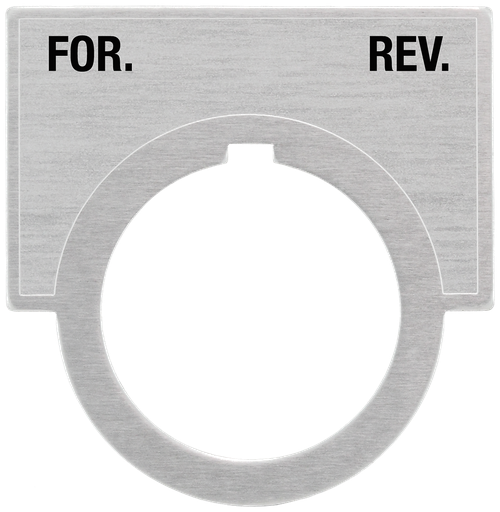 Product image for Siemens 52NL31 2 x 1-7/16 Inch Forward-Reverse Brushed Aluminum Large Push Button Legend Plate