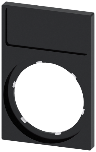 Product image for Siemens 3SU19000AN100AA0 12.5 x 27 mm Black Plastic Square Label Holder