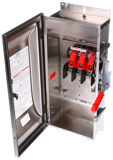 Product image for Siemens HNF361SS 600 VAC/250 VDC 30 Amp 3-Pole 3-Wire NEMA 4/4X Heavy Duty Non-Fusible Safety Switch