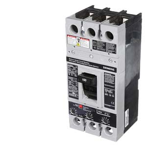 Product image for Siemens HFXD63B100 3-Pole 100 Amp 600 VAC 25 kA Molded Case Circuit Breaker
