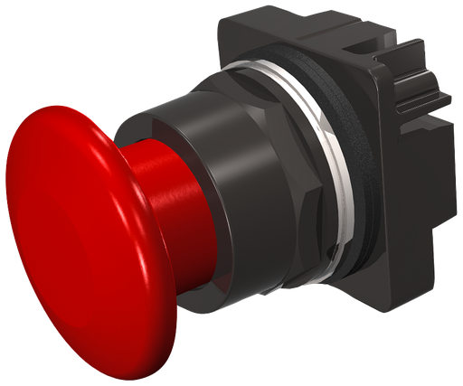 Product image for Siemens 52BM9W2 PUSHBUTTON,MOM,RED,1 3/