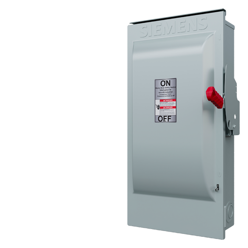 Product image for Siemens HF324NR 240 VAC/250 VDC 200 Amp 3-Pole 4-Wire NEMA 3R Heavy Duty Fusible Safety Switch