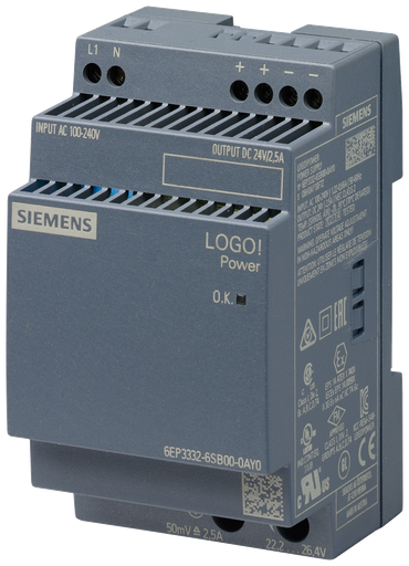 Product image for Siemens 6EP33326SB000AY0 LOGO POWER 24V