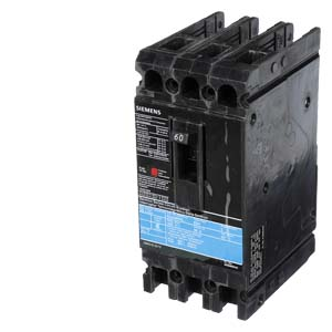 Product image for Siemens ED43B060 3-Pole 60 Amp 480 VAC 18 kA Circuit Breaker Lug