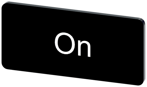 Product image for Siemens 3SU19000AC160DJ0 12.5 x 27 mm Legend On White with Black Snap-On/Self Adhesive Labeling Plate