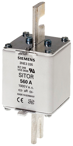 Product image for Siemens 3NE3335 560 Amp 1000 VAC 100 kA Vertical Mount Low Voltage HRC Fuse Link