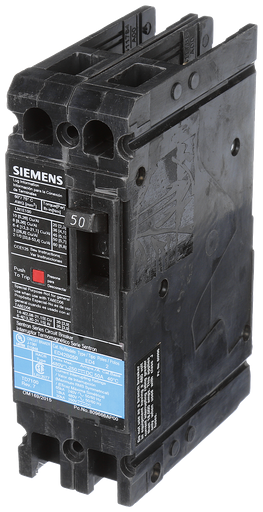 Product image for Siemens ED42B050 480 VAC 50 Amp 18 kaic 2-Pole Circuit Breaker with LD Lug
