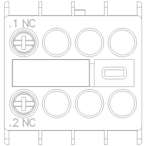 Product image for Siemens 3RH29111HA01 230 Volt 6 Amp 1NC Screw Terminal Contactor Auxiliary Switch Block