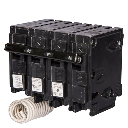 Product image for Siemens Q36000S01 3-Pole 60 Amp 240 VAC 10 kA 120 Volt Shunt Trip Molded Case Circuit Breaker