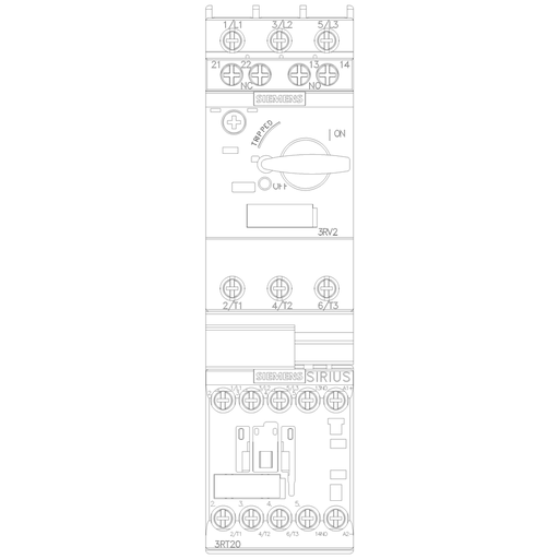 Product image for Siemens 3RA21151DA151BB4 STARTER DOL S0